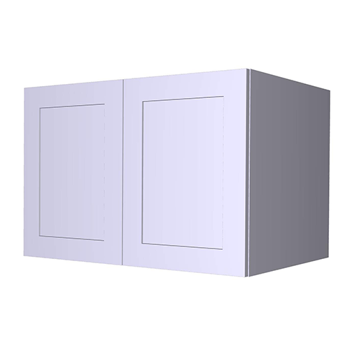 Frameless White Shaker Deep Double Door Wall Cabinet