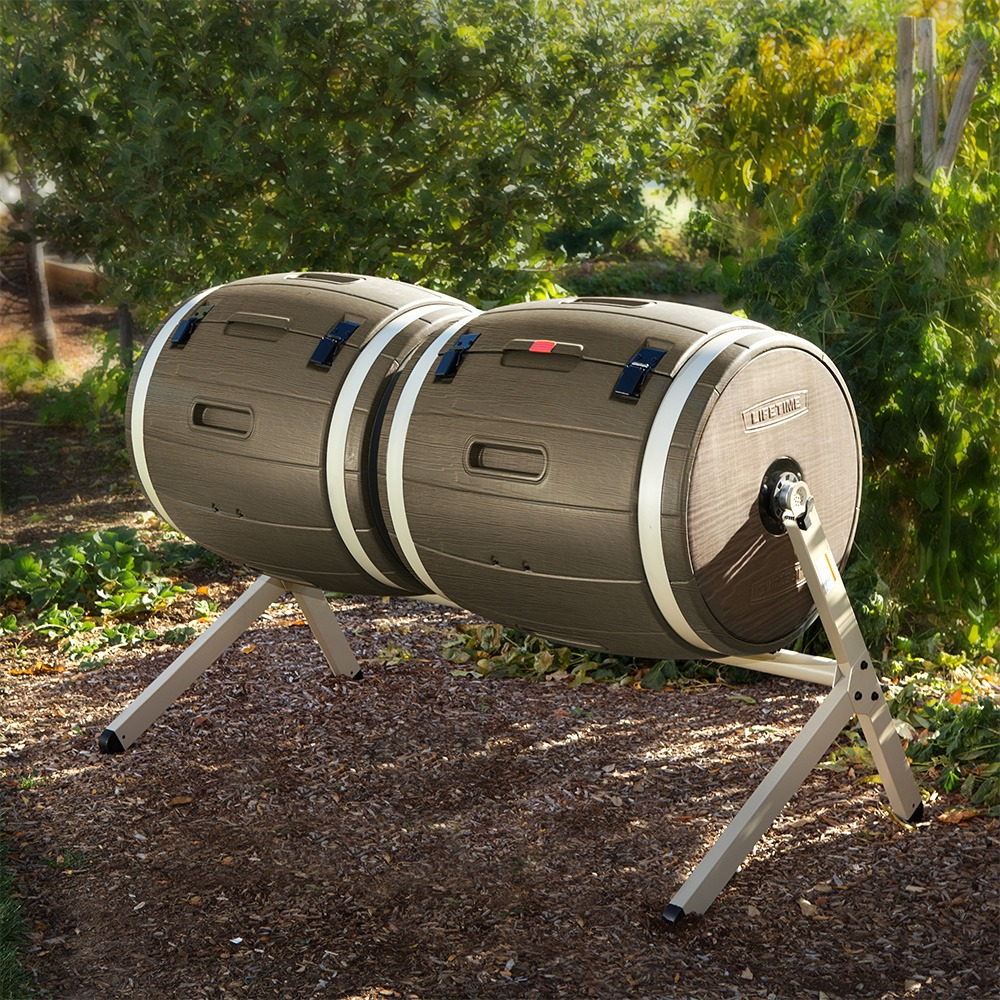 Double Bin Rotating Composter - 100 Gallon