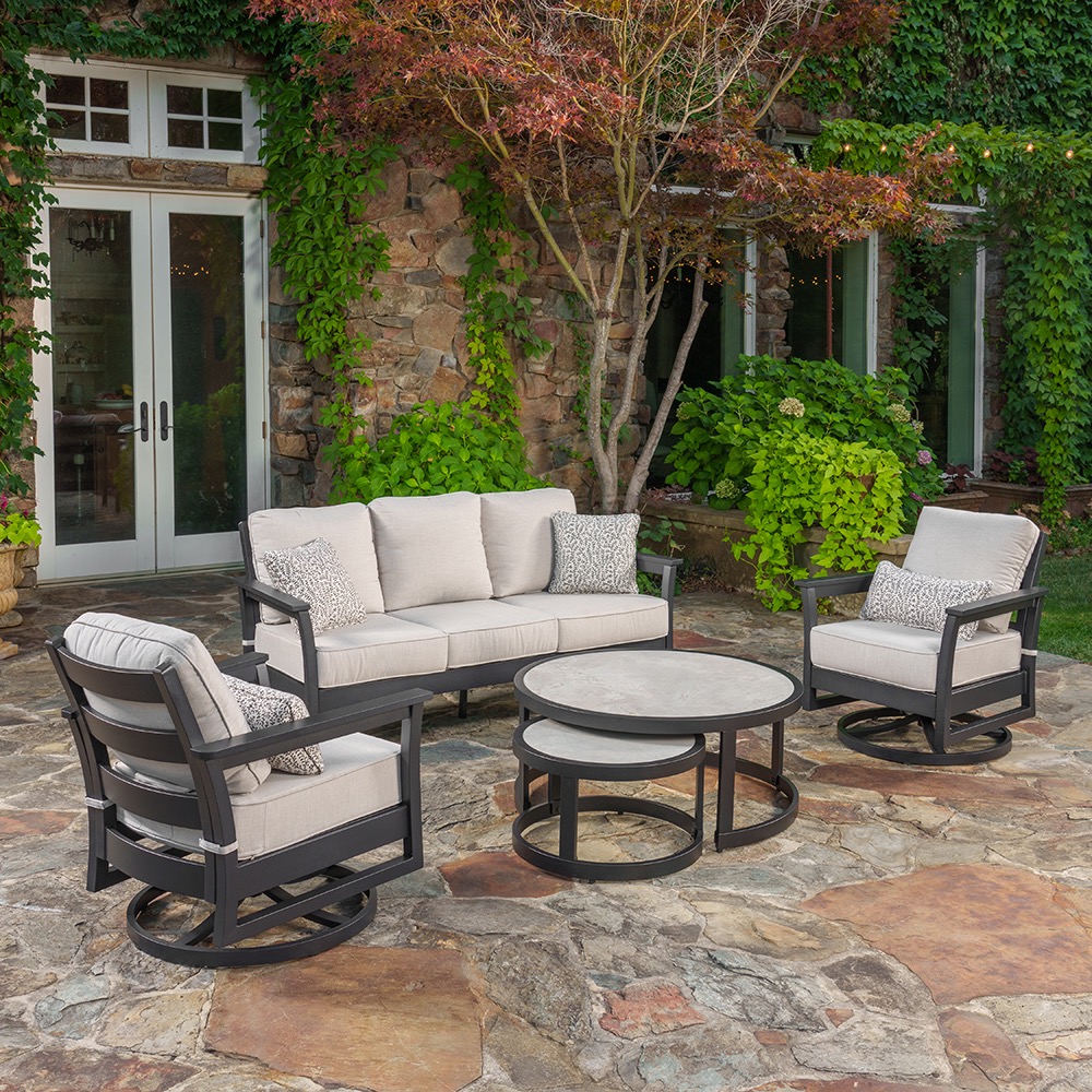 Fairchild 5pc Deep Seating Set (Motion) - Black