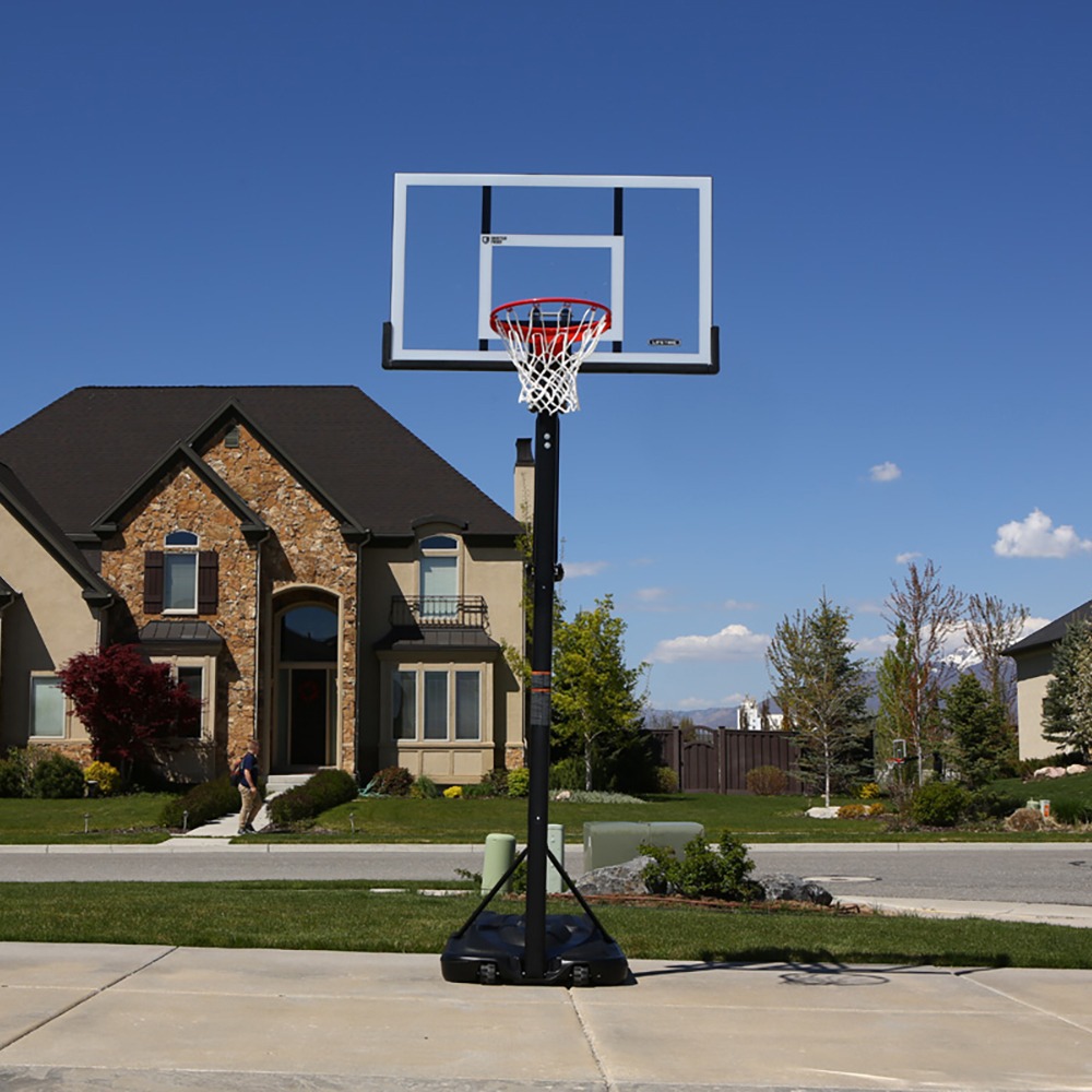 Adjustable XL Portable, Power Lift Basketball Hoop