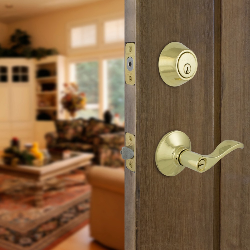 Keyed Entry Lever with Keyed 1 Side Deadbolt