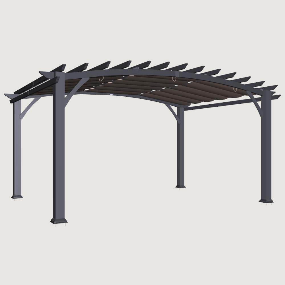 12'x16' Steel Pergola with Textilene Roof