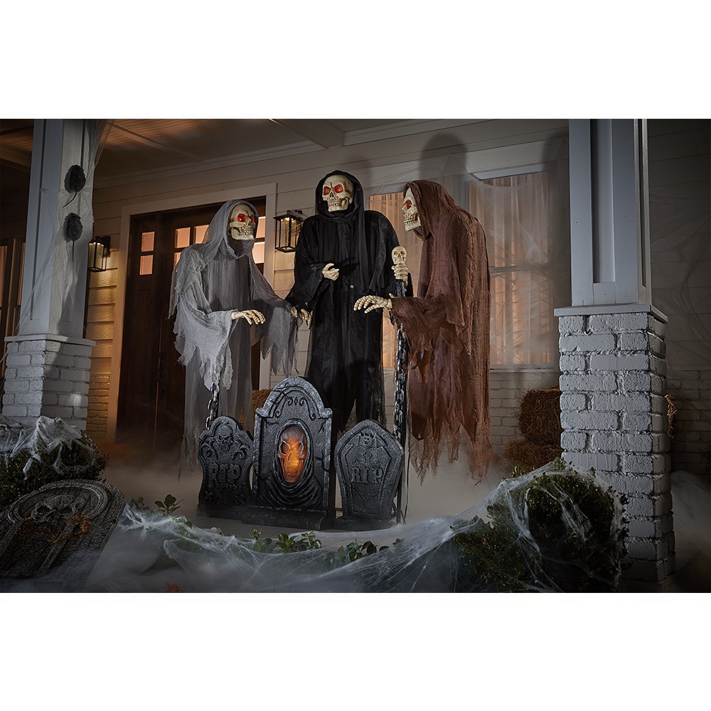 6 ft. Set of 3 Animated LED Floating Reapers