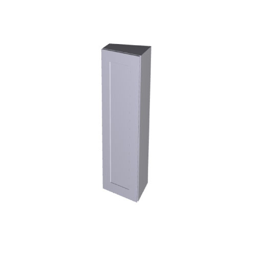 Frameless White Shaker Wall End Angle With Left Door