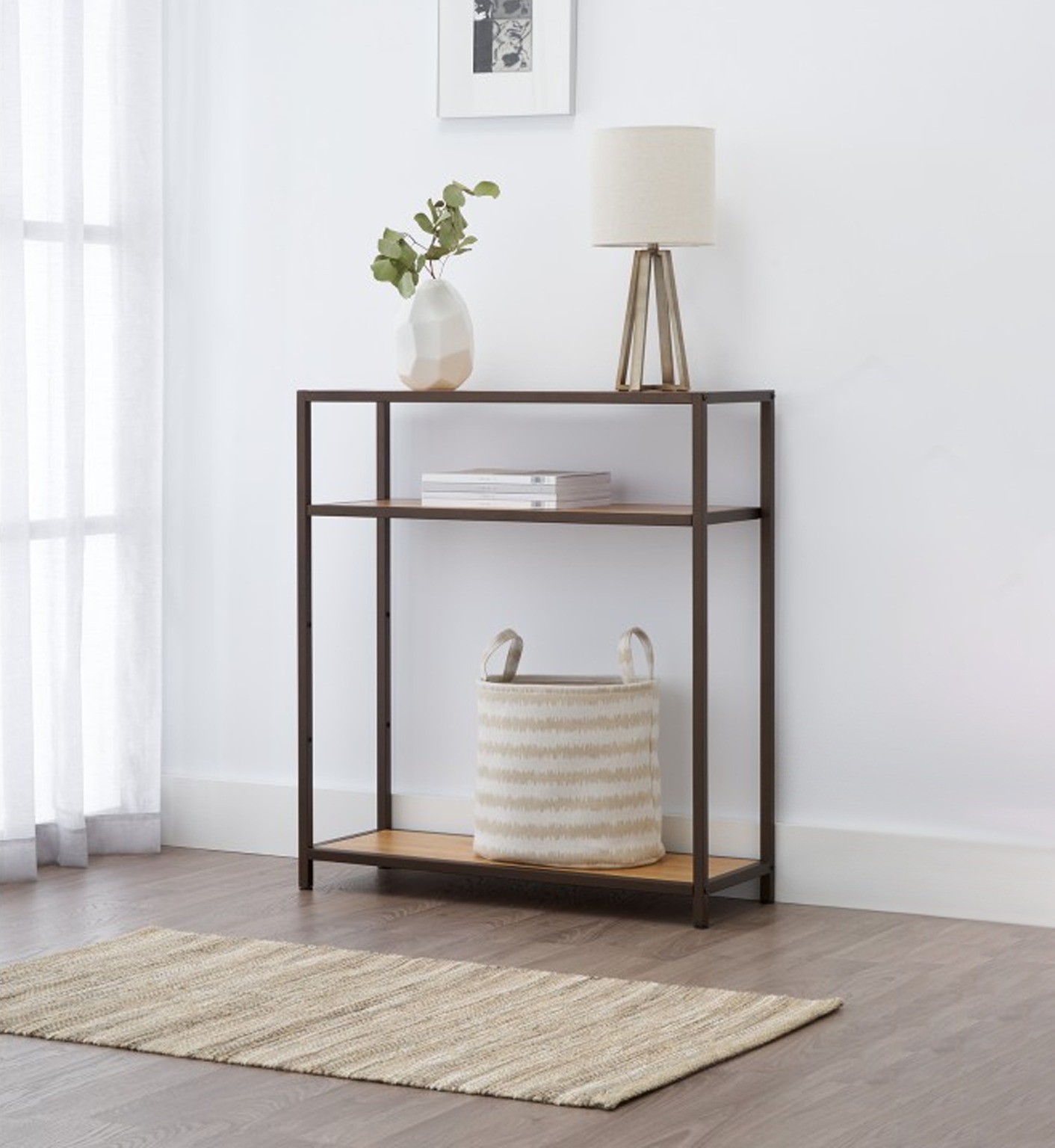 Wood + Metal 3-Tier Rack