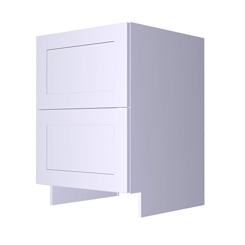 Frameless White Shaker Base Drawer Cabinet