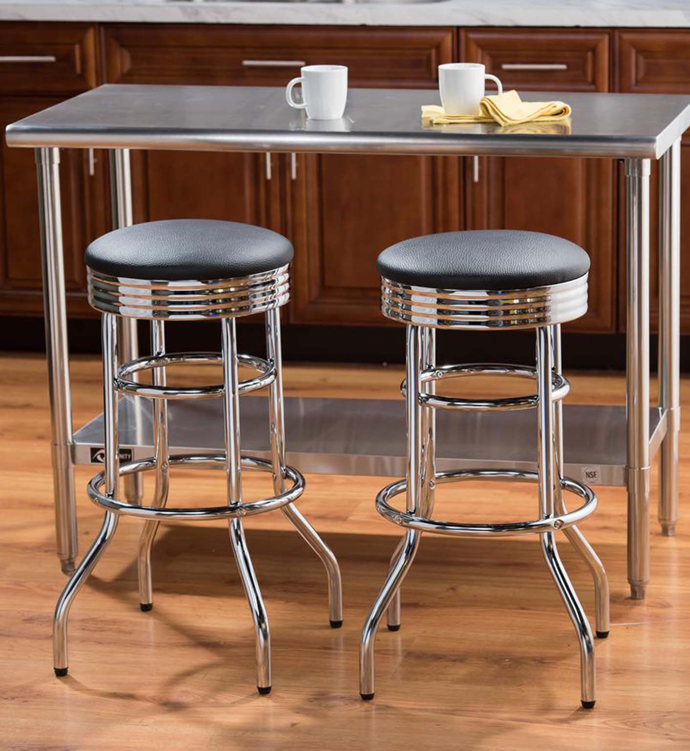 All-Purpose Chrome Swivel Stool