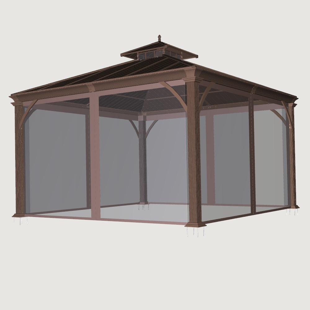 12'x12' Salemo Hardtop Gazebo