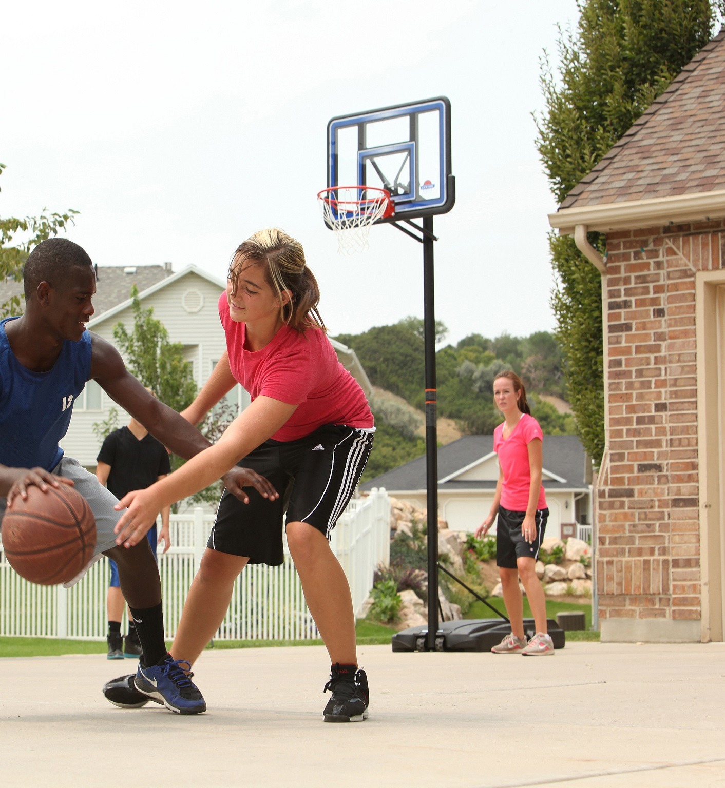 Adjustable Courtside Portable, Quick Adjust II, Classic Basketball Hoop
