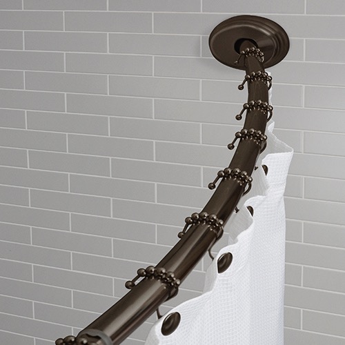 Dual Mount Curved Shower Rod