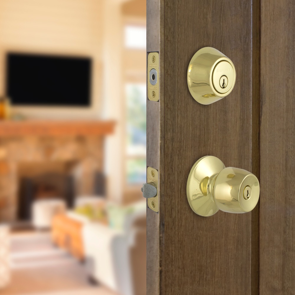 Keyed Entry Knob with Keyed 2 Sides Deadbolt