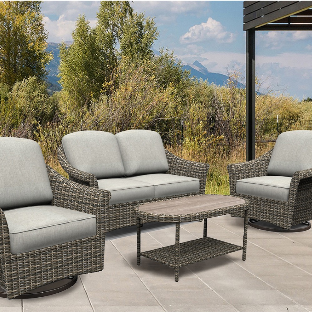 NEW Chasewood/Brooke Mill 4pc Woven Seating Set