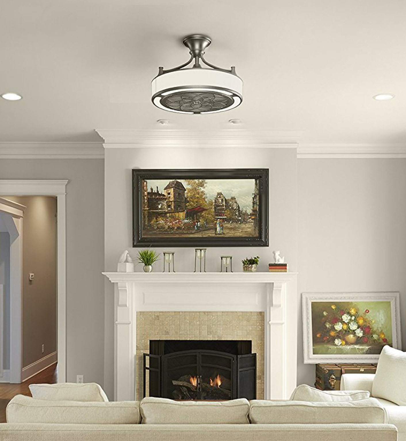 The Anderson 22 inch LED Indoor Outdoor Ceiling Fan with Remote