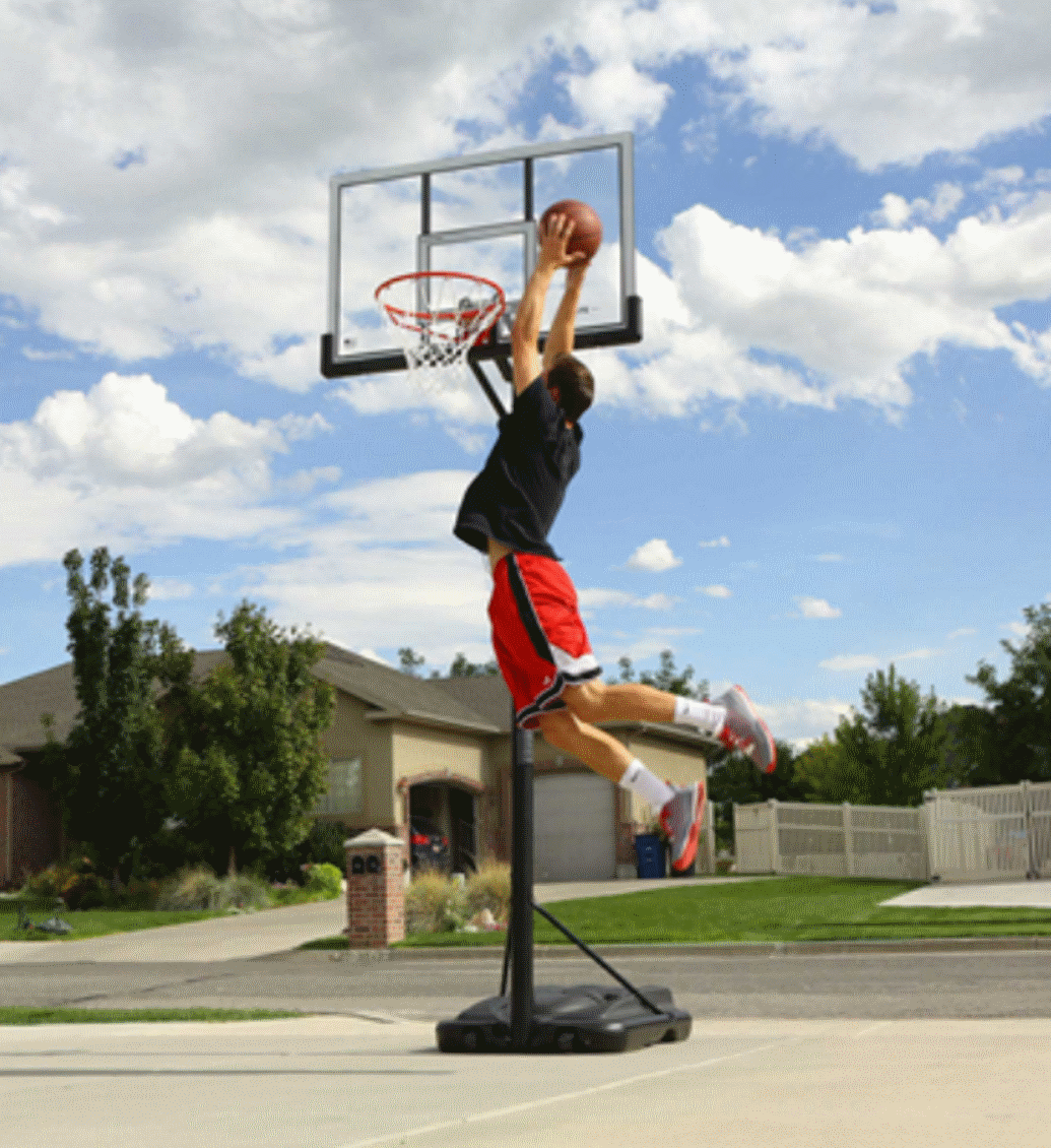 Adjustable XL Portable, Power Lift. Slam-it Basketball Hoop