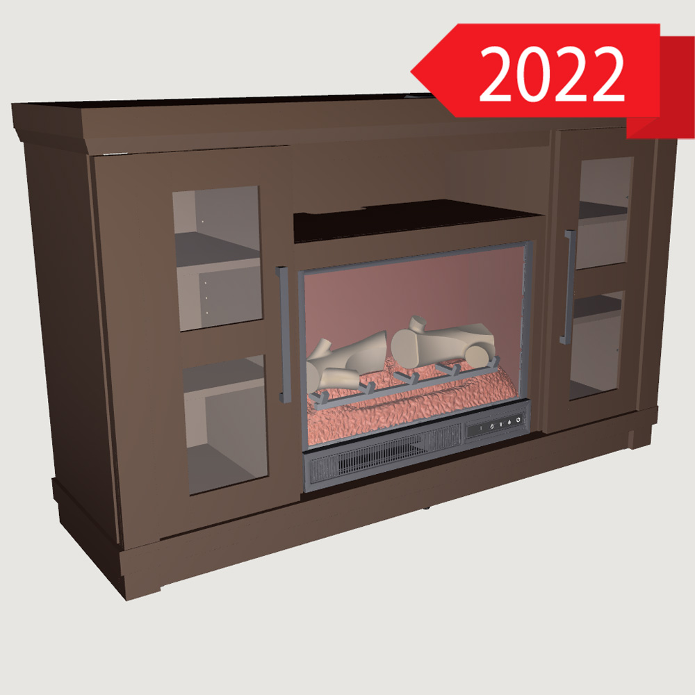 2022/2023 Caufield 54in Media Console Infrared Electric Fireplace