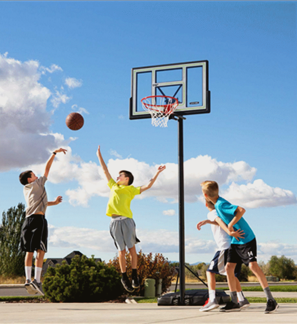 Adjustable Courtside Portable, Quick Adjust II Classic Basketball Hoop