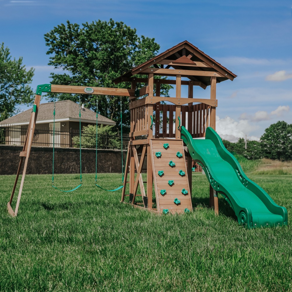 Lightning Ridge Wooden Swing Set