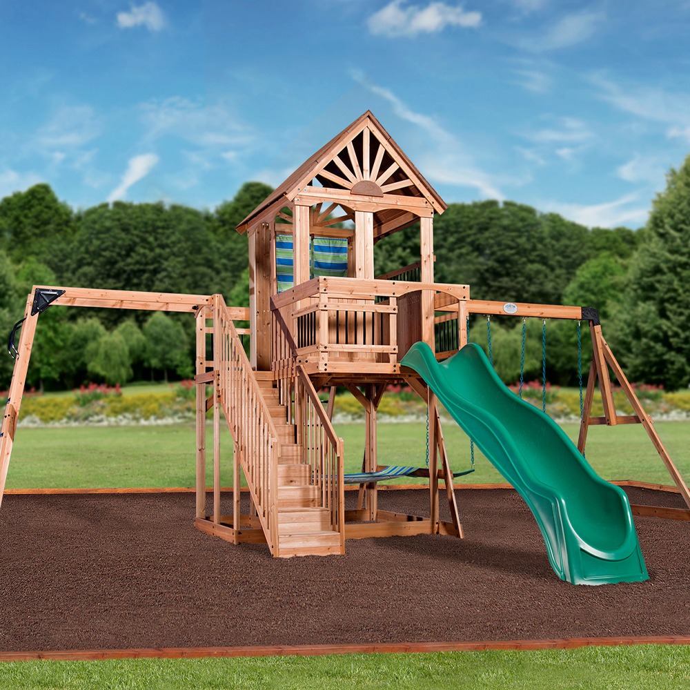Oceanview II Wooden Swing Set
