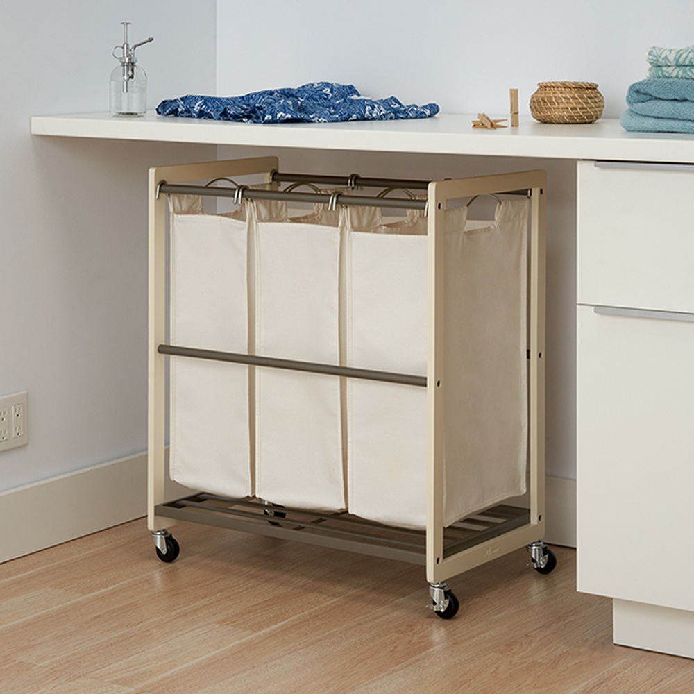 3-Bag Laundry Cart