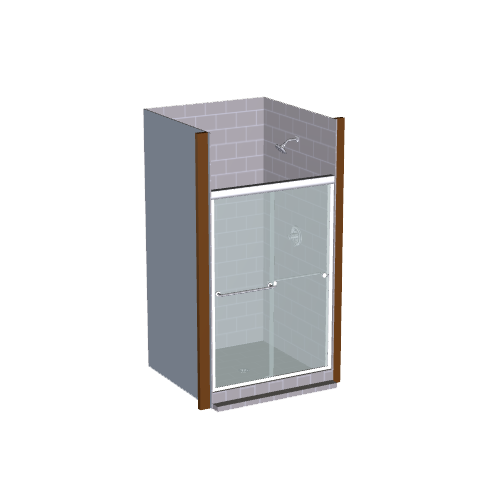 Frameless Sliding Traditional Style Shower and Bathtub Door, 1/4 in glass (6mm)