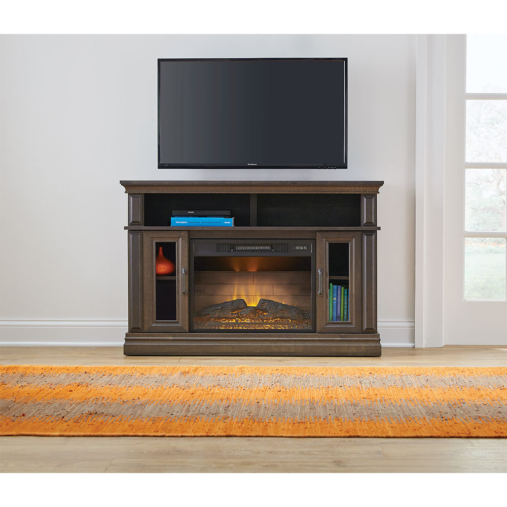 Flint Mill 48in Media Console Electric Fireplace