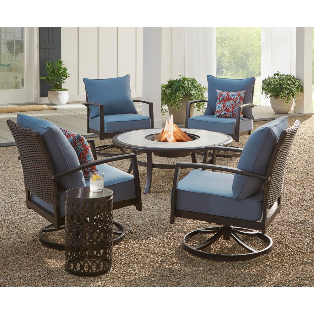 Whitfield 5-Piece Outdoor Patio Fire Pit Seating Set