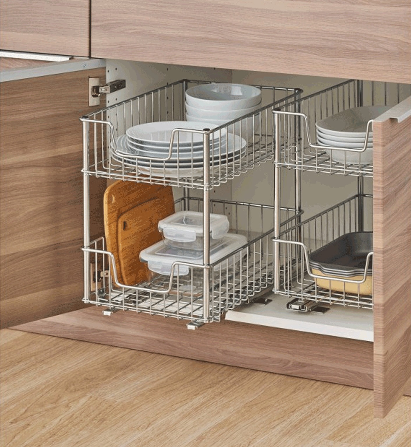 2-Tier Sliding Wire Drawer