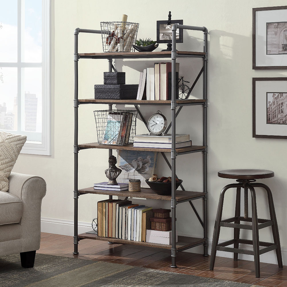 5-Tier Pipe Shelving Unit