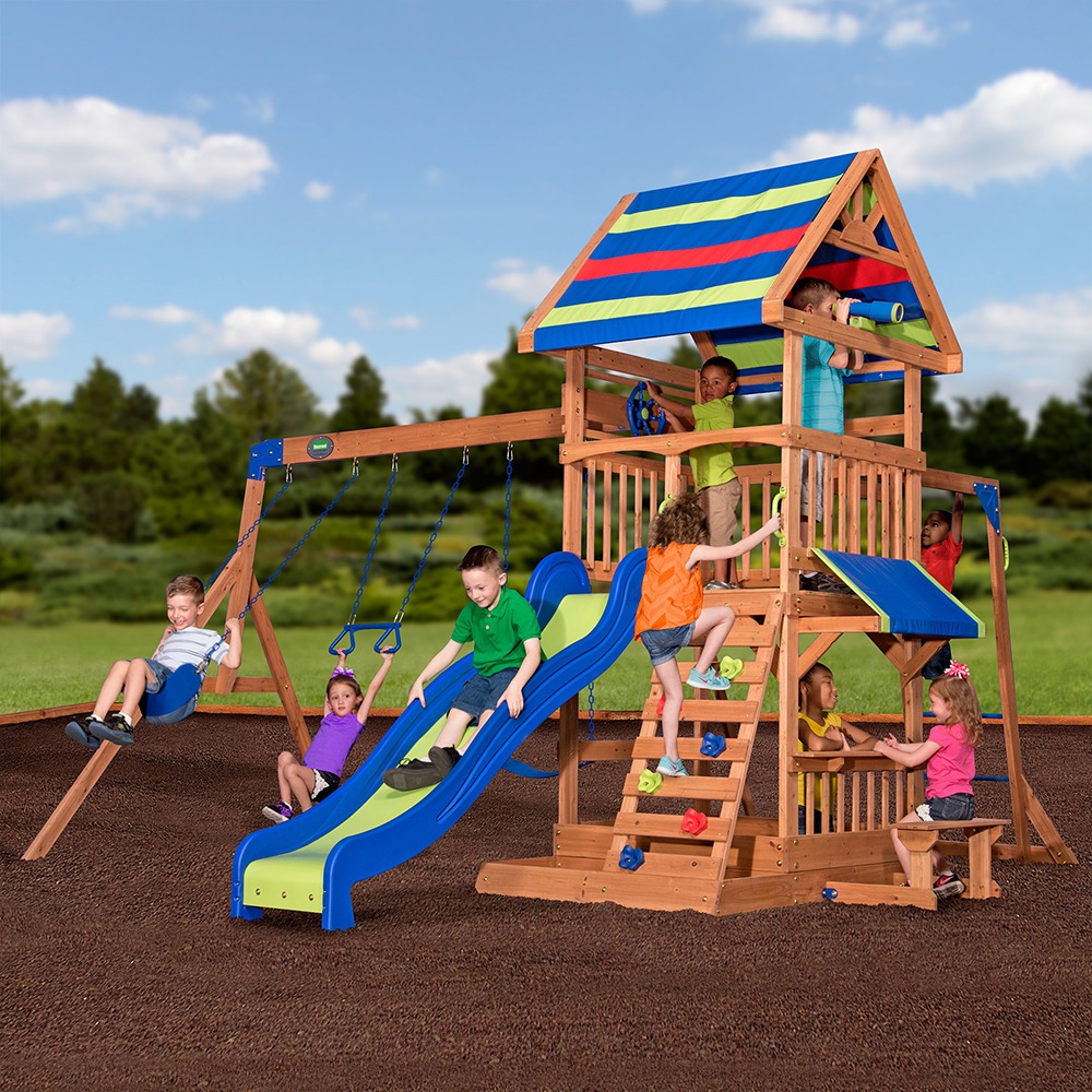 Beach Front Wooden Swing Set 1605022B 