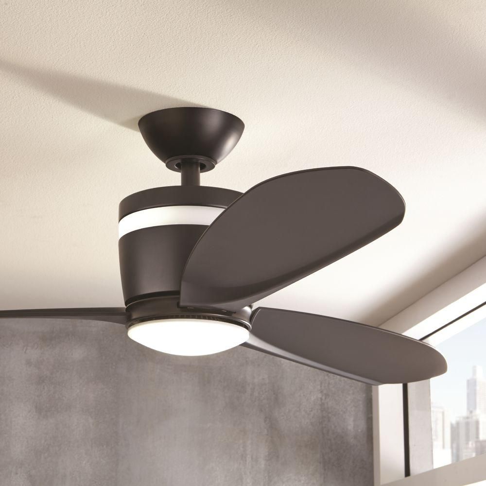 LED Indoor Nickel Ceiling Fan Home Decorators Federigo 48 in 
