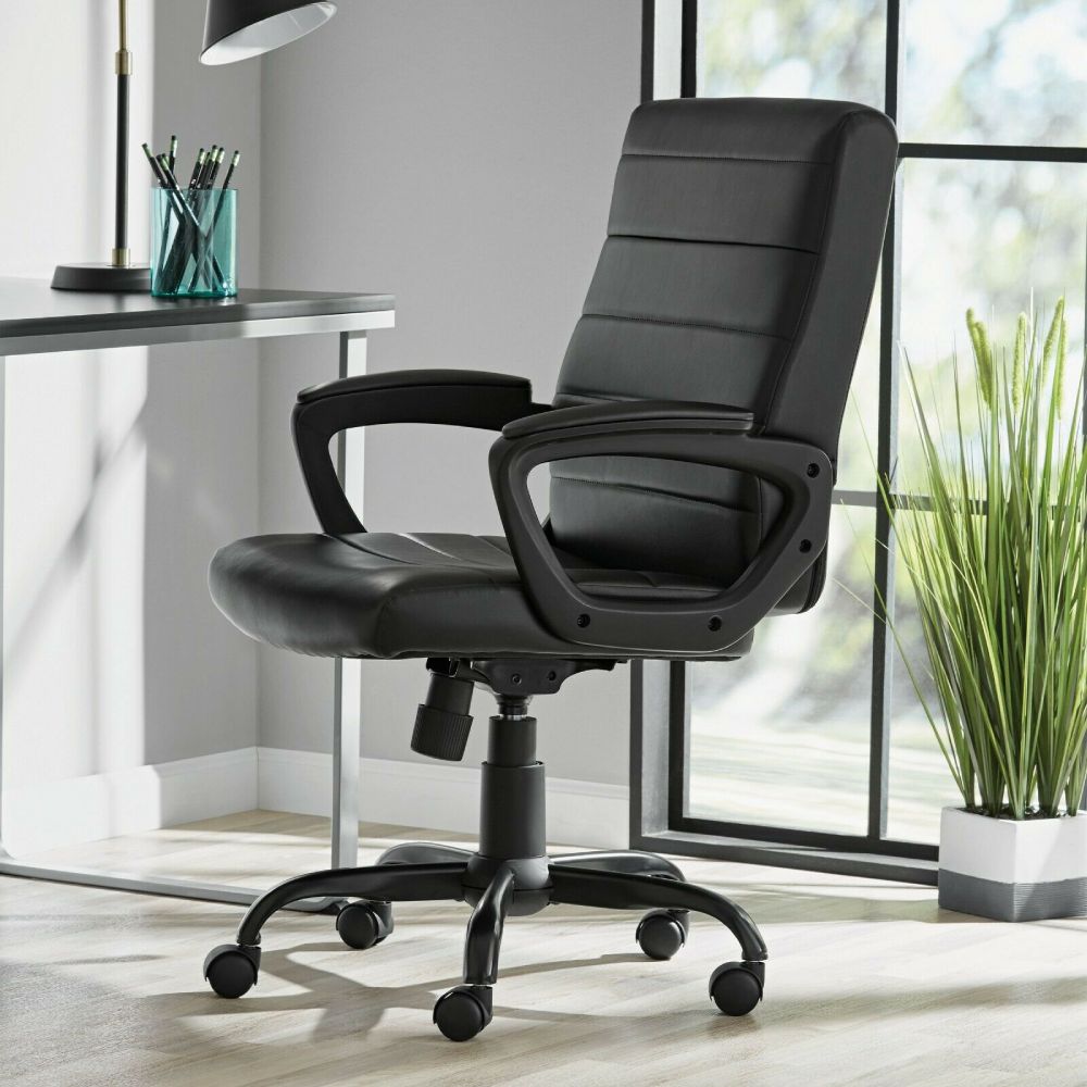 Bonded Leather Mid-Back Manager's Office Chair MS98-060-099-01, MS18-D4