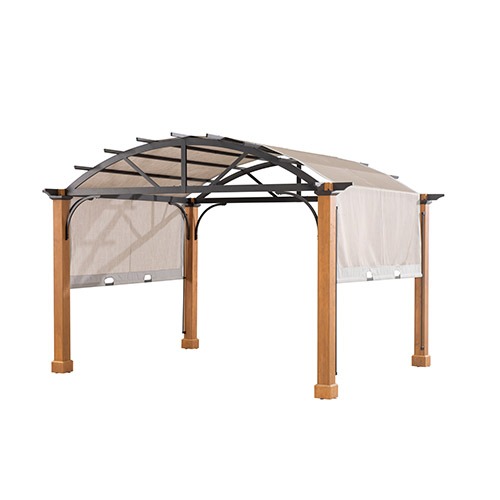 Photo of Longford 10 ft. x 12 ft. Wood Pergola with Sling Canopy