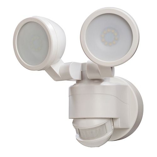 Photo of 180 Degree White Motion Activated Outdoor Integrated LED Twin Head Flood Light