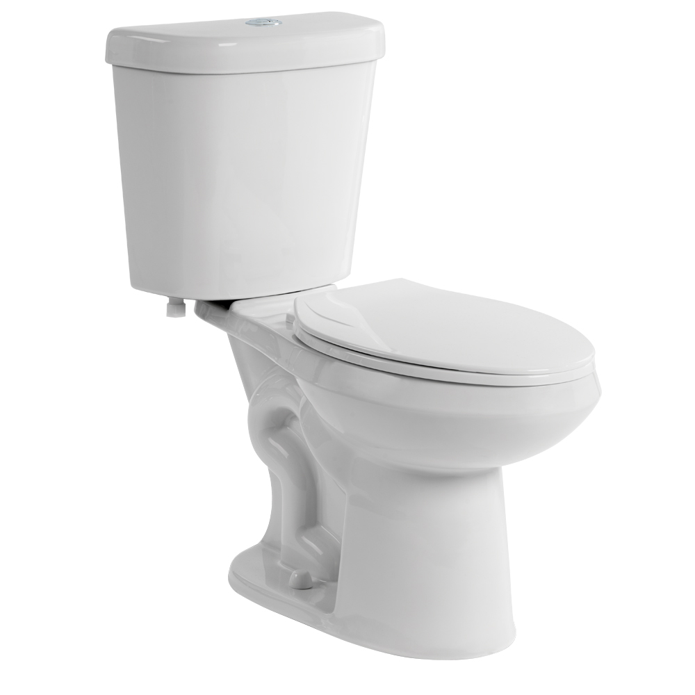 Photo of 2-piece 1.1 GPF/1.6 GPF Dual Flush Round Toilet in White