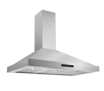 Photo of 36 in. W Convertible Wall Mount Range Hood with 2 Charcoal Filters in Stainless Steel