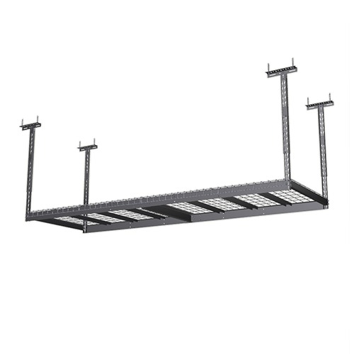 Photo of 42 in H x 96 in W x 32 in D Adjustable Height Garage Ceiling Mounted Storage Unit in Black