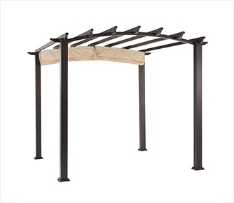 Photo of 9 ft. x 9 ft. Steel and Aluminum Arched Pergola