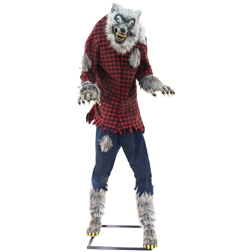 Photo of 7 ft. Animated Howling Werewolf with LifeEyes - 2020 version